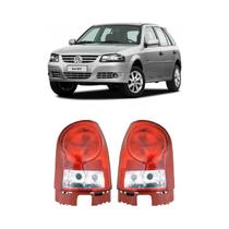 Par de lanternas traseiras Volkswagen Gol G4 Bicolor - Cristal com ré