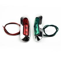 Par de Led Luz Navegação Barcos Lanchas Jet Ski Caique Bombordo Boreste 12v 24v