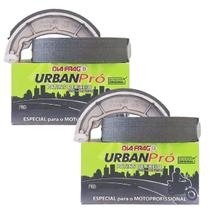 Par de Lonas de Freio Biz 100 / Biz 125 / Bros 150 Urban Pro Diafrag