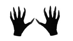 Par de luva com unhas de bruxa preta halloween festas Par de luva com unhas de bruxa preta halloween festas