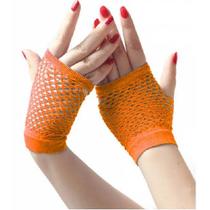 Par de Luvas Arrastão Curta Acessório de Moda Infantil e Adulto Cosplay