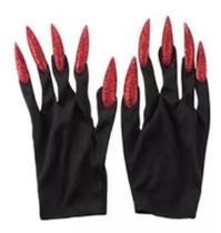 Par De Luvas Borracha Cosplay De Demônio Tecido Fantasia