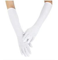 Par De Luvas Brancas Comprida Fantasia Papai Noel/ Mágico Par De Luvas Brancas Comprida Fantasia Papai Noel/ Mágico