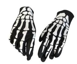 Par De Luvas Esqueleto Silk Fantasia Para Festas E Cosplay Par De Luvas Esqueleto Silk Fantasia Para Festas E Cosplay