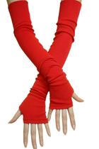 Par de Luvas longas de suplex com dedeira luvinha para completar seu look usar com bodys croppeds vestidos festival eventos cosplay fantasias