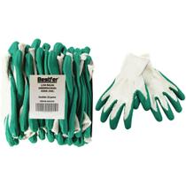 Par de luvas malha emborrachada - bestfer verde com branca Par de luvas malha emborrachada - bestfer verde com branca
