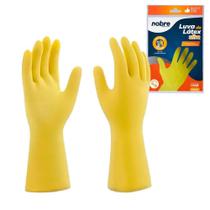 Par De Luvas Nobre Látex G P- Agentes Químicos Resistente E Segura Amarelo Par De Luvas Nobre Látex G P- Agentes Químicos Resistente E Segura Amarelo