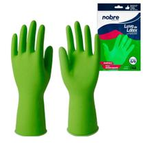 Par De Luvas Nobre Látex G P- Agentes Químicos Resistente E Segura Verde