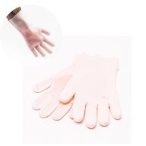 Par de luvas para lavar louças com cerdas rosa em silicone
