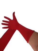 Par de Luvas vermelha comprida P/ Compor Fantasias