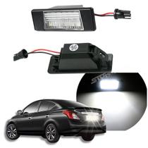Par De Luz Placa Nissan Versa Ano 2012 A 2020 Lâmpada Led Branco Unique 1.0 12v Conforto 1.6 16v Sl Sv sedan Special Edition