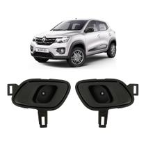 Par de maçanetas internas completas Renault Kwid 2016 a 2022 Par de maçanetas internas completas Renault Kwid 2016 a 2022
