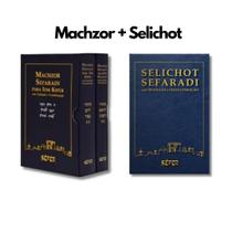 Par de Machzor e Selichot com Tradução e Transliteração - Sefaradi