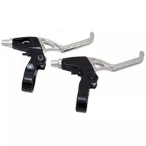 Par de manetes Logan para v-brake preto e prata Par de manetes Logan para v-brake preto e prata