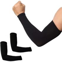 Par de Manguito de Proteção Preto Solar Pulso Flexível Versátil Par de Manguito de Proteção Preto Solar Pulso Flexível Versátil