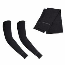 Par De Manguito Proteção Solar Uv Unissex Malha Gelada Único Preto Respirável Rockbros Ciclismo Par De Manguito Proteção Solar Uv Unissex Malha Gelada Único Preto Respirável Rockbros Ciclismo