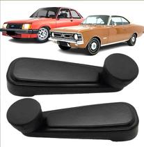 Par de Manivela Vidro Metal ( Encaixe 8 Estrias ) Opala Monza A20 C20 D20