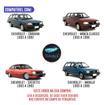 Par de Manivela Vidro Metal Opala Monza A20 C20 D20 (Encaixe 16 Estrias )