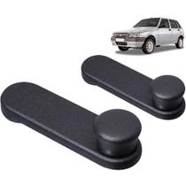 Par de Manivela Vidro Uno Premio Elba 84 a 10 Metal Preto