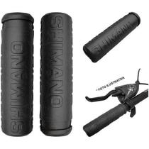 Par de Manopla Luvinha Punho Shimano Bike Preta Mtb