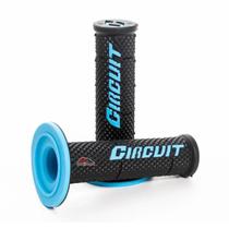 Par de manoplas circuit - v racing - preta e azul - crf230 - crf 250 - kxf - xtz - tornado - ttr230 - exc