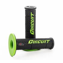 Par de manoplas circuit - v racing - preta e verde - crf230 - crf 250 - kxf - xtz - tornado - ttr230 - exc