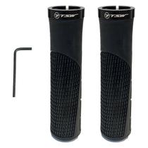 Par de Manoplas Mod 02 135mm com Anel Travas Anodizado Bicicleta Mtb TPR TSW