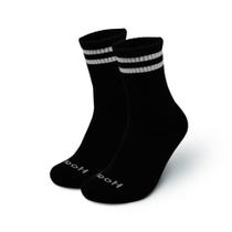 Par de Meia 39/43 Sport Cano Longo Atoalhada Embaixo Preto/Branco (004HOML25527) Hoahi
