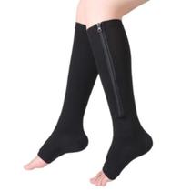 Par de Meia Compressão ¾ Com Zíper para Tratamento e Alivio Dores Nas Pernas de Varizes Trombose Inchaços Par de Meia Compressão ¾ Com Zíper para Tratamento e Alivio Dores Nas Pernas de Varizes Trombose Inchaços