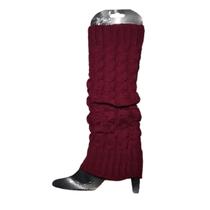 Par de meia polaina inverno lã tricô feminina