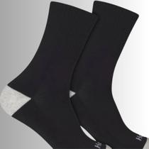 Par de Meia Sport Cano Longo Atoalhada Cinza/Preta Hoahi