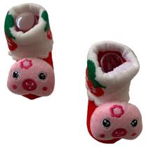 Par De Meias Bebê Baby Socks Com Formatos De Moranguinhos