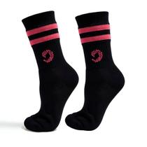 Par de Meias Esportivas Compass Preto com Rosa 35/39 Par de Meias Esportivas Compass Preto com Rosa 35/39