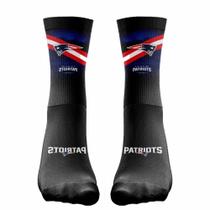 Par de Meias NFL New England Patriots Sock Cano Longo Sublimada Par de Meias NFL New England Patriots Sock Cano Longo Sublimada
