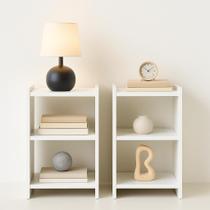 Par de Mesa de Cabeceira Atenas Criado Moderno Minimalista