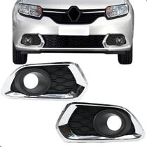 Par De Moldura Cromada Farol Milha Sandero 2014 2015 2016 2017 2018 2019 2020 Com Furo Par De Moldura Cromada Farol Milha Sandero 2014 2015 2016 2017 2018 2019 2020 Com Furo
