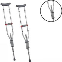 Par de Muleta Axilar 3 em 1 Aluminio até 130kg Ajustavel Hidrolight