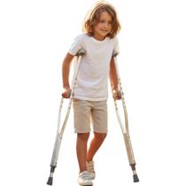 Par de Muletas Axilares Mercur 4 Tamanhos Reguláveis Alumínio Resistente e Leve 130kg Par de Muletas Axilares Mercur 4 Tamanhos Reguláveis Alumínio Resistente e Leve 130kg