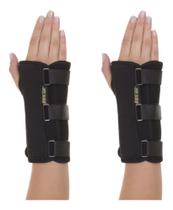 Par De Munhequeira Com Tala Alta Compressão Neoprene Preta Par De Munhequeira Com Tala Alta Compressão Neoprene Preta