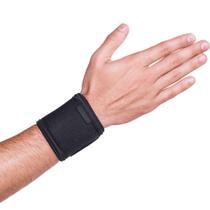 Par de Munhequeira Para Punho Preto em Neoprene Tamanho Único - Kestal