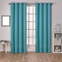 Par de painéis de cortina Exclusive Home Sateen Twill 132x213 cm Teal