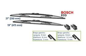 Par de Palheta Dianteira Bosch B340 21/ 19 Polegadas VW Fiat Toyota GM Nissan 3 397 010 040