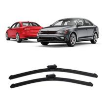 Par de Palheta Silicone Vetor Auto Flex Jetta 11/18 Passat 12/17 - 24 Motorista / 19 Passageiro
