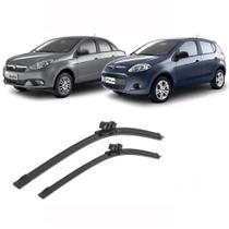 Par de Palhetas Dianteira 24/16 Polegadas Cinoy Fiat Novo Palio Grand Siena 2012/2021