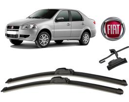 Par de Palhetas Limpador de Parabrisa Dianteiro Fiat Siena todos até ano 2011
