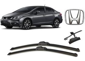 Par De Palhetas Limpador De Parabrisa Dianteiro Honda Civic 2013 2014 2015 2016