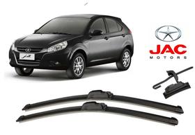 Par De Palhetas Limpador De Parabrisa Dianteiro Jac Motors J3 2010 2011 2012 2013 2014 2015