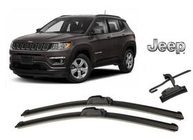 Par de Palhetas Limpador De Parabrisa Dianteiro Jeep Compass 2017 2018 2019 2020 2021