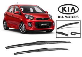 Par De Palhetas Limpador De Parabrisa Dianteiro Modelo Premium Tipo Original para Kia Picanto