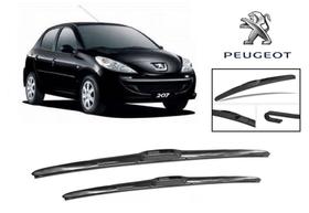 Par De Palhetas Limpador De Parabrisa Dianteiro Modelo Premium Tipo Original para Peugeot 207 Hatch